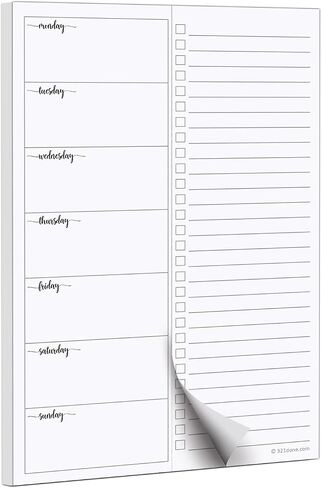 321Done Weekly Planner Notepad, 5.5x8.5 Inches, 50 Sheets, Monday Start in Kuwait