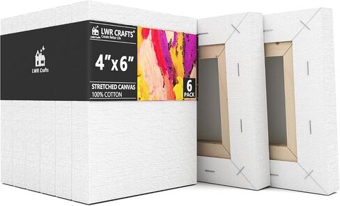 LWR CRAFTS Stretched Canvas 5" X 5" Pack of 6 in Saudi Arabia