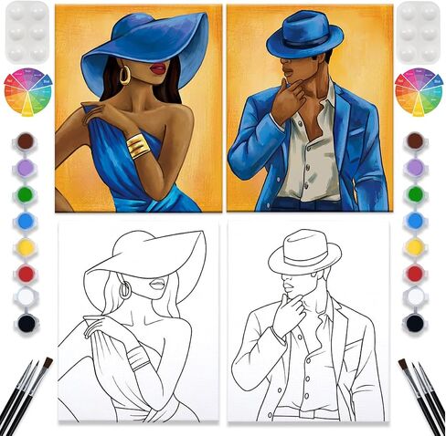 2 Pack Sip and Paint Kit for Adults Painting Kit Couples Date Night Party in Kuwait