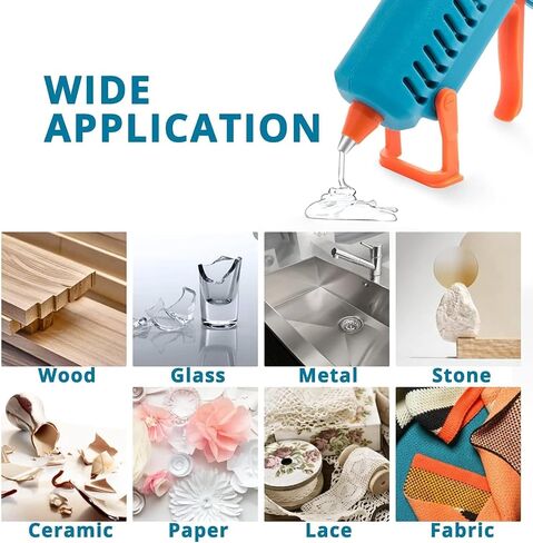 Tilswall Hot Glue Sticks, 100 Pcs 0.27" x 4.33" Mini Melt Sticks, Compatible with Most Hot Glue Guns - Ideal for Wood, Metal, Glass, Crafts, and More in Saudi Arabia