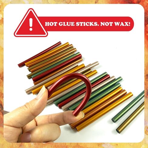 30PCS Metallic Color Hot Glue Sticks, VARACL Retro Colored Glue Gun Sticks, Mini Hot Melt Adhesive Sticks for DIY Art Craft Repair Bonding Wedding Invitation Envelope Seal Stamp, 7 x 100 mm, 6 Colors in Kuwait