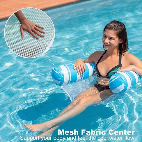 5 Pack Inflatable Pool Floats Adult Size Water Hammock,Hammock Floats for Adults,4-in-1 Multi-Purpose Pool Floating Toys,Pool Rafts Lounge Chairs Floaties,for Adults Vacation Fun and Rest in Saudi Arabia