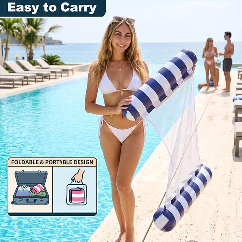 5 Pack Inflatable Pool Floats Adult Size Water Hammock,Hammock Floats for Adults,4-in-1 Multi-Purpose Pool Floating Toys,Pool Rafts Lounge Chairs Floaties,for Adults Vacation Fun and Rest in Saudi Arabia