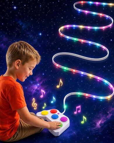 Kids Fast Push Game with LED Light Strip, Rechargeable Handheld Game in Kuwait