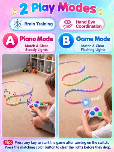 Kids Fast Push Game with LED Light Strip, Rechargeable Handheld Game in Kuwait
