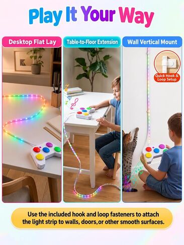 Kids Fast Push Game with LED Light Strip, Rechargeable Handheld Game in Kuwait