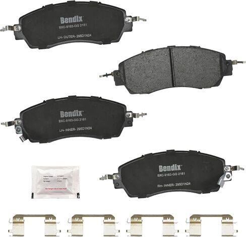Bendix Premium Copper Free CFC1811 Ceramic Brake Pad (with Installation Hardware Front) in Kuwait