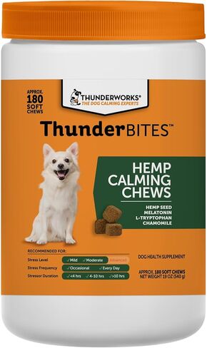 ThunderBites Hemp Calming Chews For Dogs, 180 Count in Saudi Arabia