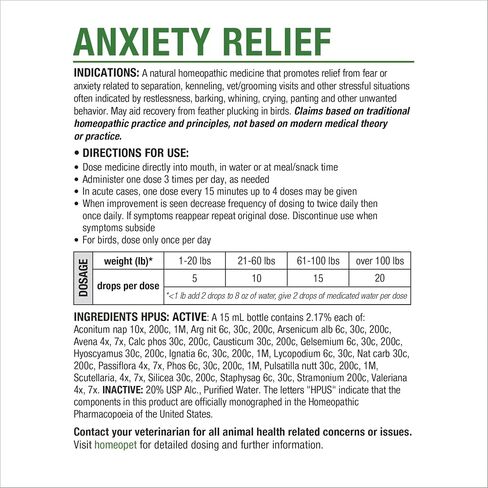 HomeoPet Anxiety Relief Supplement for Dogs and Cats, 15 Milliliters in Saudi Arabia