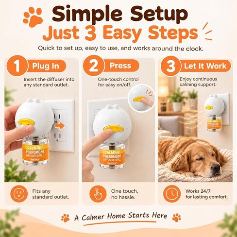 Dog Calming Diffuser Kit with 2 Plug in +6 Refills Calming Kit in Kuwait