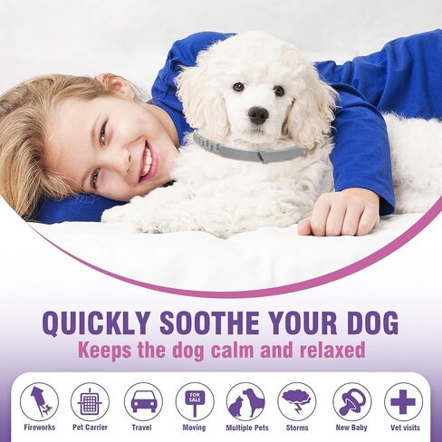 Calming Collar for Dogs 4 Packs Dog Pheromone Calm Collars Relief Anxiety Stress Separation Lasts 60 Days Relieve Bad Behavior 25 Inches Size Flexible Adjustable for All Small Medium and Large Dog in Kuwait