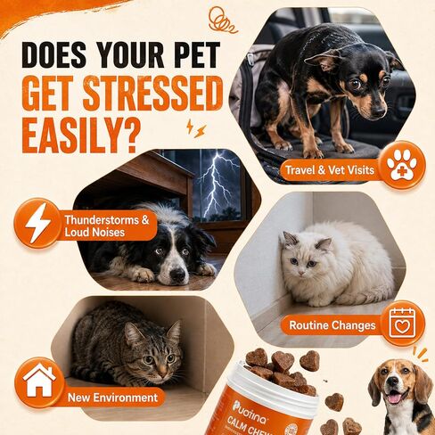 PUAINTA Calming Chews for Dogs & Cats with Magnesium Glycinate in Kuwait