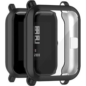 Screen Protector Cases Compatible with Amazfit GTS 2 Mini/Bip U Pro/Bip S/Bip Lite/Bip 1S/Bip Lite 1s/Amazfit A1608 Watch Soft Metal Color TPU Shockproof Cover Slim Guard Thin Bumper Shell Protector