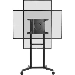 VIVO Mobile Premium TV Cart for 32 to 88 inch Screens up to 154 lbs, Samsung Digital Flipchart, Microsoft Surface Hub 2S, Portrait to Landscape, Shelf, Wheels, Max VESA 600x400, White, STAND-TV02PW