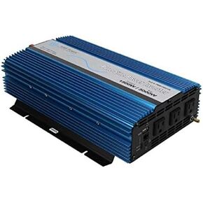 AIMS Power PWRI150048S 48V Pure Sine Inverter, 1500W Continuous Power, 3000W Surge Power, 48V DC Input, Pure Sine Wave, USB Port, Triple AC Receptacles, On/off Switch, OVer Temperature Indicator
