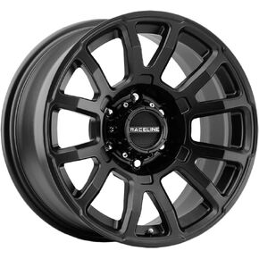 Raceline Wheels 950B GAUGE Satin Black Wheel (18 x 9. inches /8 x 170 mm, 18 mm Offset)