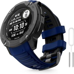 Compatible with Garmin Instinct 2X Band,Adjustable Soft Silicone Replacement Sport Watch Wristband Strap for Garmin Instinct 2X/Solar/Tactical