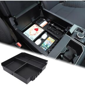 Aunginsy Center Console Cup Holder Divider Storage Box Compatible with Toyota Tundra 2024 2023 2022 Truck Side Gear Shift Cup Holder Storage Organizer Drink Stand Divider Insert ABS Accessories