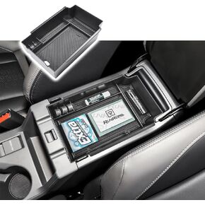 منظم وحدة التحكم المركزية RUNROAD متوافق مع ملحقات Subaru Crosstrek 2023 2024 & Impreza 2024، إدراج صندوق تخزين ثانوي منظم وحدة التحكم، صينية مسند الذراع، أحمر