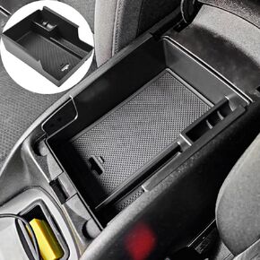 TACORBO Center Console Organizer Compatible with Chevy Malibu 2016-2022 2023 2024 2025 Insert Tray Accessories, Malibu LS/RS /1LT/2LT Armrest Secondary Storage Boxwith Coin Holder, Black