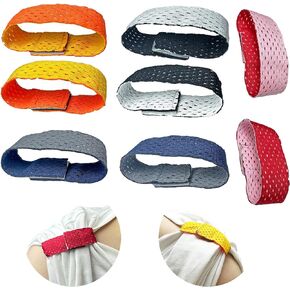 4 Pairs 8 Colors Jersey Sleeve Bands Soccer Softball Sleeve Ties Sports Sleeve Straps with Hook and Loop Fasteners