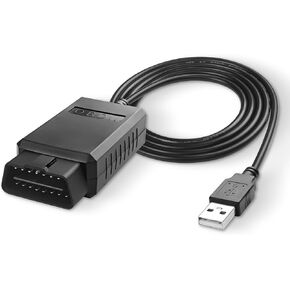 XMSJSIY USB OBD2 Scanner Adapter with MS-CAN/HS-CAN Switch OBDII Diagnostic Cable Car Interface Scanner USB Connector OBD2 Code Reader Scanner Auto Car Professional OBDII Scan Tool - 1.5M/4.9FT