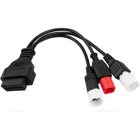 JUQAFY OBD2 Diagnostic Cable 16 Pin to 3 4 6 Pin, 3 in 1 Plug Adaptor Cable Motorcycle Diagnostic Tool Fit for Yamaha Motorcycle