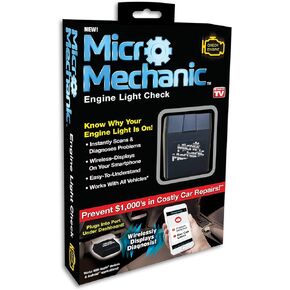 اونتل مايكرو ميكانيك | ODB2 المحمولة فحص المحرك قارئ رمز السيارة أداة تشخيصية الماسح الضوئي | بلوتوث لاسلكي، متوافق مع iOS وAndroid، كما يظهر على شاشة التلفزيون in Kuwait