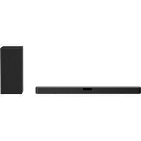 LG SN5Y Sound Bar w/Subwoofer, 2.1 ch, 400W, Power, High Res Audio, DTS Virtual: X, AI Sound Pro, Wireless Surround Sound Ready, Bluetooth Connectivity - Black