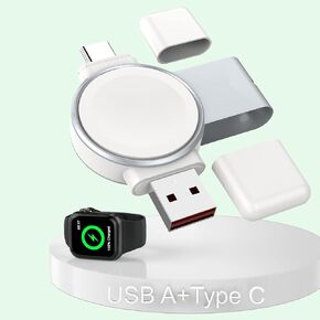 100W Retractable Multi 5-in-1 USB A/Type C to Lightning+USB C+Apple Smart Watch Charger Cable,Super Fast Charging Cord for iWatch Series9 8 7 6 5 4 3 2 SE/iPhone 15 14 13 12 11/ iPad Pro/Samsung【4FT】