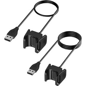 Vancle 2 Pack Charger for Fitbit Charge 3/Charge 4, Durable USB Charging Cable Dock Stand for Fitbit Charge 3/Charge 4 Smartwatch
