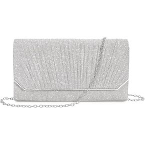 حقيبة يد Pinprin للسيدات للسهرة على شكل ظرف لامع، حقيبة كتف صغيرة أنيقة لحفلات الزفاف وحفلات الزفاف in Kuwait