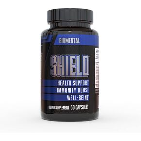 Biomental Immune Support Supplement - Ginseng, Ginger, Echinacea & Holy Basil - Health Immunity Support Capsule - Natural Defense & Vitality - Plant-Based Ingredients - 60 Caps