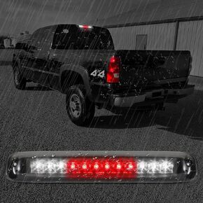 High Mount 3rd Stop Light Assemblies, Compatible with 1999-2006 Chevrolet Silverado 1500 2500 3500 & HD Classic Third Center Cargo Reverse Rear LED Brake Light Bar Taillight (Red)