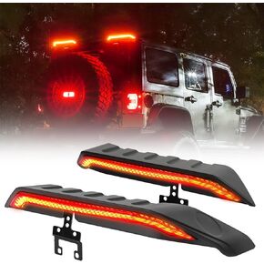 High Mount Brake Light with Turn Signals & Brake Lights, Extra Tail Light For Jeep Wrangler JK JKU 2007-2018 Upgrade Roof Tail Lights