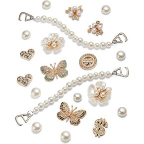 Bling Jewelry Shoes Charms Enamel Diamond Shoe Decoration with Chains