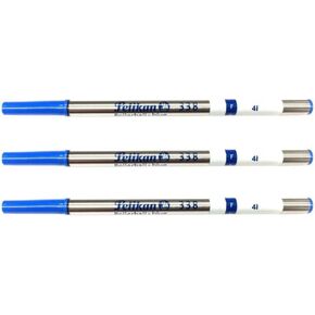 3 X Pelikan Rollerball Refill 338 Fine Blue