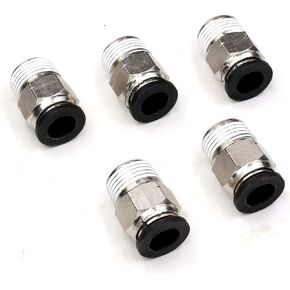 5/16 Push to Connect Fittings Air Fittings,CEKER 5/16 od x 1/2" NPT Male Thread Air Lines Quick Connect Fittings Pneumatic Fitting 5/16 Tubing Fitting Push in Connector Air Hose Fittings 2Packs