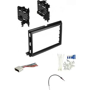 Double DIN Car Stereo Radio Install Dash Kit, Wire Harness, Antenna Adapter, and Install Parts Made for 2009 2010 2011 2012 2013 2014 Ford F-150 XL Base Model only