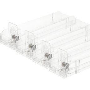 Gatuida Store Display Shelves, 4PCS Display Holder, Automatic Display Stand Rack Pushers Divider Pusher Tray Rack for Market Store