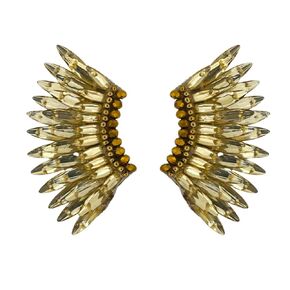 Crystal statement earrings, Gold stud earrings for girls, Silver angel wing earrings, Handmade prom jewelry, Winged earrings for women