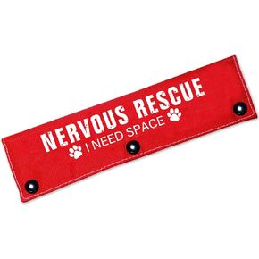 Cgvovgr Rescue I Need Space Funny Red Dog Leash Sleeve Wrap Dog Walking Accessory - Pet Birthday Gift - Gift for Dog Owner and Lover
