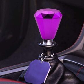Kyostar Universal Aluminum Diamond Shift Knob, Manual Car Gear Stick Shift Knob Shifter Lever Head 8/10/12MM Adapter(Neo Chrome)