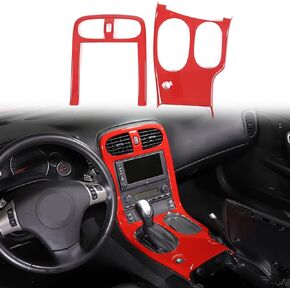 Gear Shift Panel Trim Cover Compatible with Chevy Corvette C6 2005-2013, ABS Plastic Gear Shifter Console Anti-Scratch Frame Cover Accessories (Carbon Fiber Pattern), C6-ABSPDG