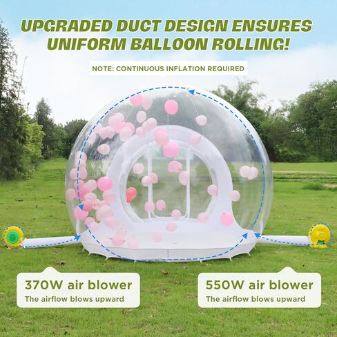 بيت فقاعات قابل للنفخ بطول 10 أقدام، خيمة فقاعية مع منفاخ هواء مزدوج، بيت فقاعات شفاف للأماكن الخارجية في الأماكن المغلقة، فقاعات بقطر 10 أقدام، بيت فقاعات نفق بطول 6 أقدام لحفل زفاف عائلي in Kuwait