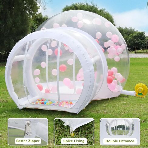 بيت فقاعات قابل للنفخ بطول 10 أقدام، خيمة فقاعية مع منفاخ هواء مزدوج، بيت فقاعات شفاف للأماكن الخارجية في الأماكن المغلقة، فقاعات بقطر 10 أقدام، بيت فقاعات نفق بطول 6 أقدام لحفل زفاف عائلي in Kuwait