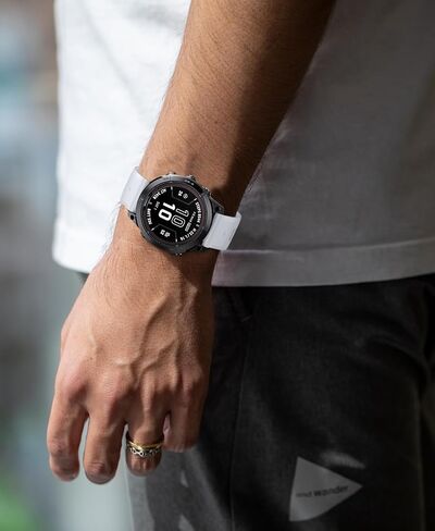 ساعة NotoCity for Fenix ​​7 pro Band 22 مم عرض Fenix ​​6 حزام لـ Fenix ​​5/Fenix ​​7/Fenix ​​5 Plus/Fenix ​​6 Pro من السيليكون الناعم (أبيض-أزرق داكن) in Saudi Arabia