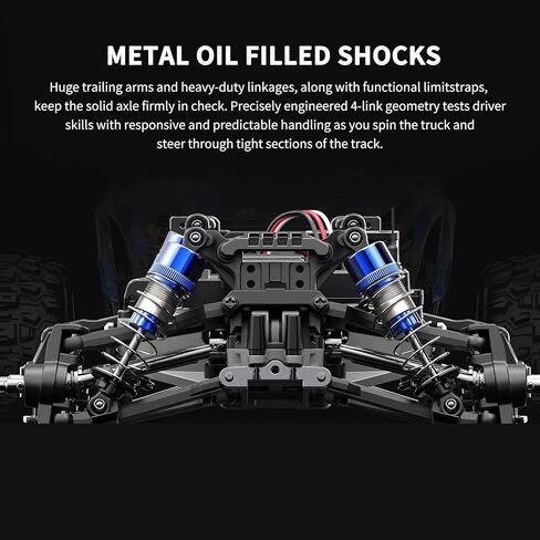 GoolRC H16H RC Truck, 1:16 Scale 2.4GHZ 4WD Off Road RC Buggy, RTR 38KM/h High Speed Brushless RC Car Gift for Adults and Kids 2 Batteries and Wrist Phone-Bag in Saudi Arabia