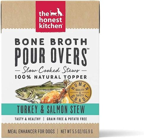 The Honest Kitchen، مرق العظام يُسكب فوق الديك الرومي وحساء السلمون لطعام الكلاب، 5.5 أونصة in Kuwait