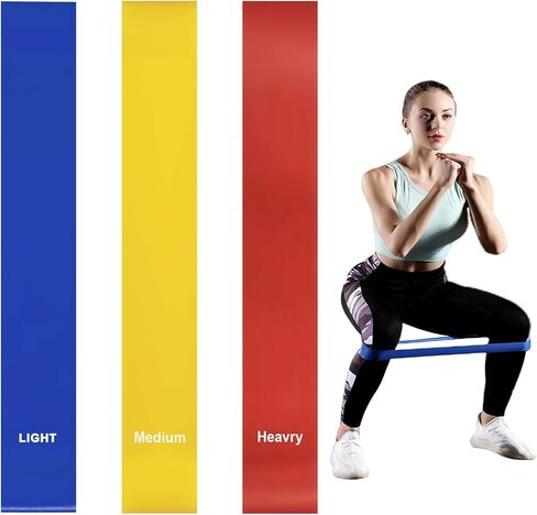 Resistance Bands for Fitness, Exercise Bands for Physical Therapy, Loop Band for Booty, Leg and Arm Strength Training, Home Workout, Pilates, Gym, Yoga, Crossfit, Body Shaping, with Training Guide in Saudi Arabia